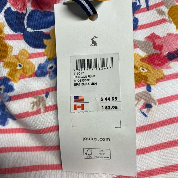 NWT Joules Women's Harbour Print Long Sleeve Jersey Top - Picture 4 of 8